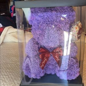 Light up rose teddy bear